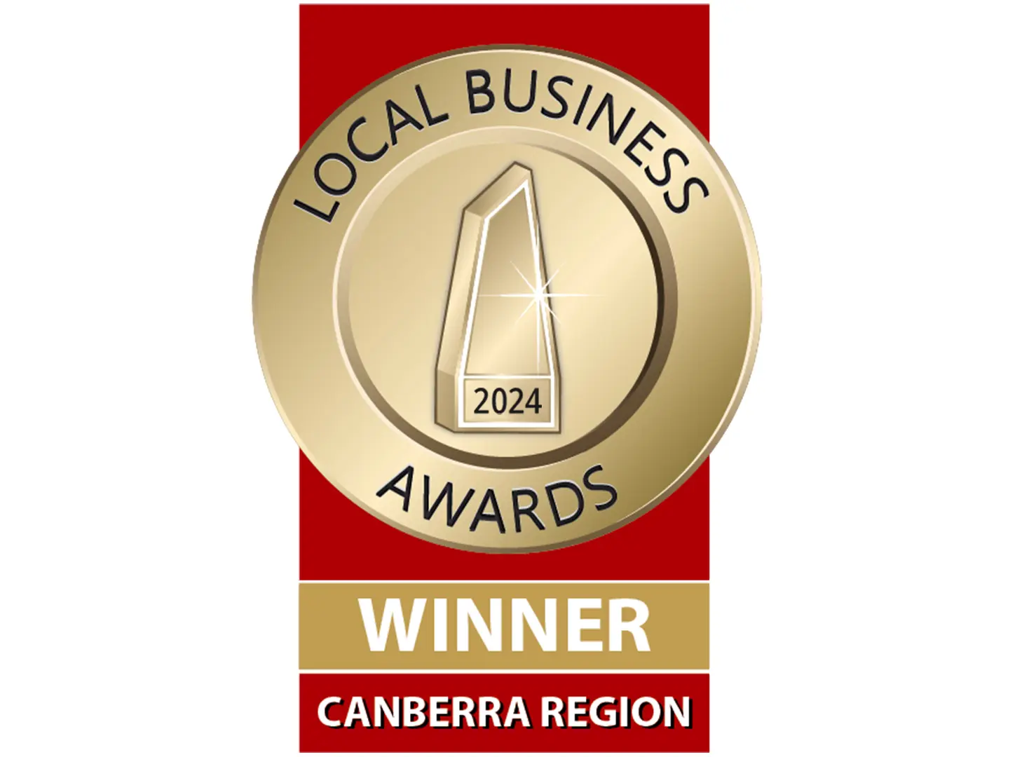 2024 Local Business Awards winner badge for Ontime Movers in the Canberra Region